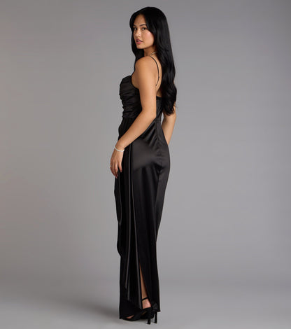 Danika Satin Mermaid Sash Formal Dress