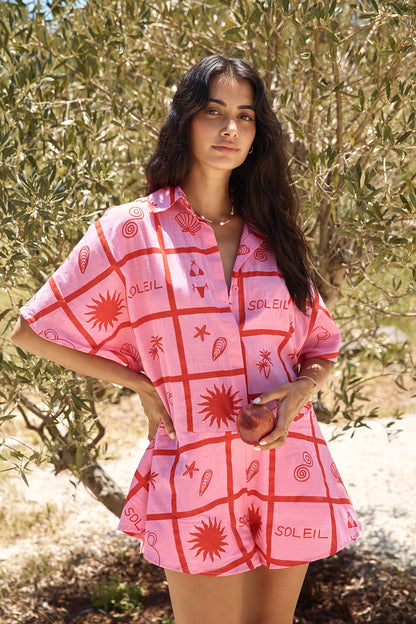 Summer Essentials Romper Pink