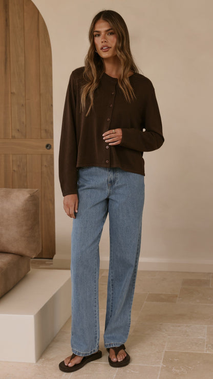 Lydia Cardigan - Chocolate