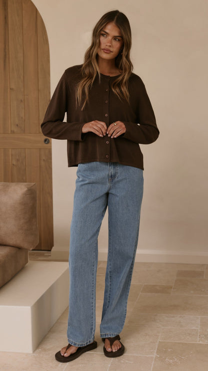 Lydia Cardigan - Chocolate
