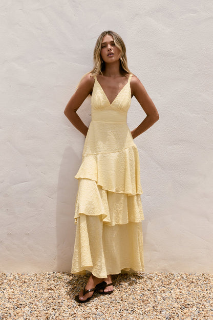 Oh Sunflower Dreams Maxi Dress Yellow