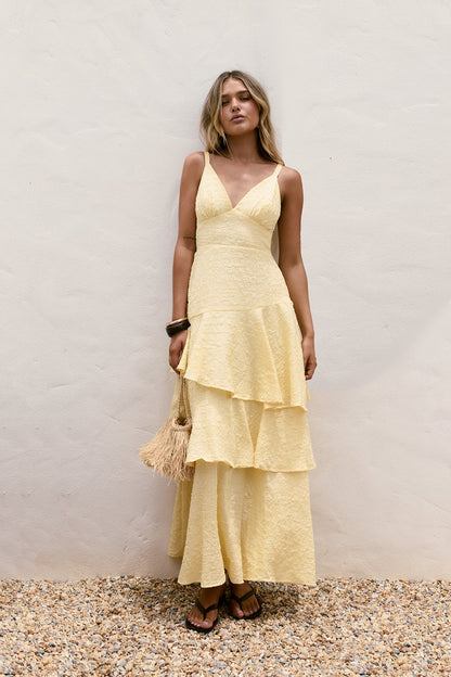 Oh Sunflower Dreams Maxi Dress Yellow