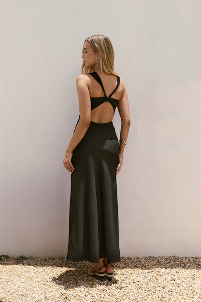 Dancing Till Dark Maxi Dress Black