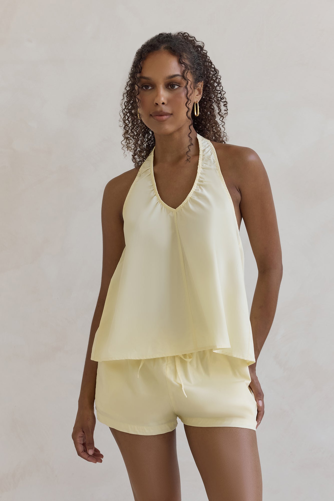 Evelyn Halter Top Yellow