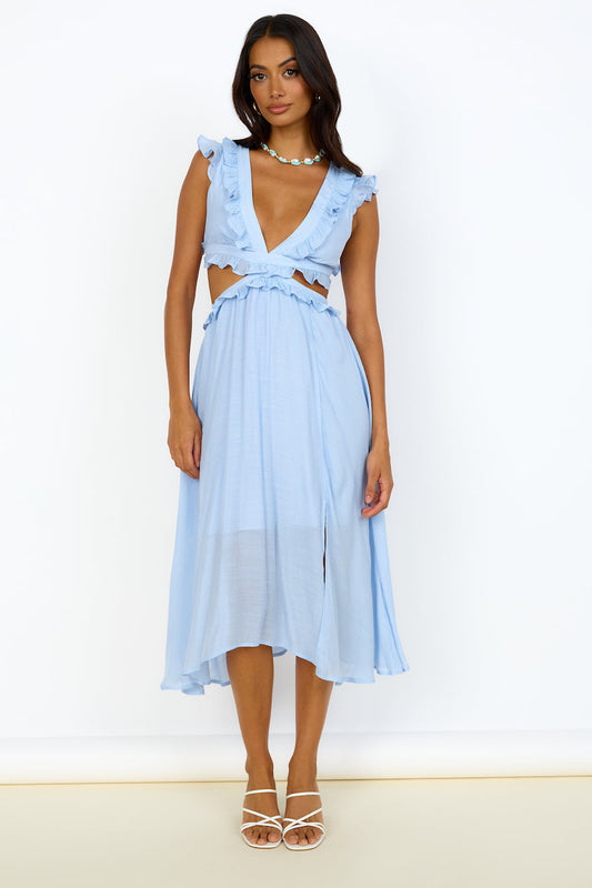 Angel Numbers Maxi Dress Blue