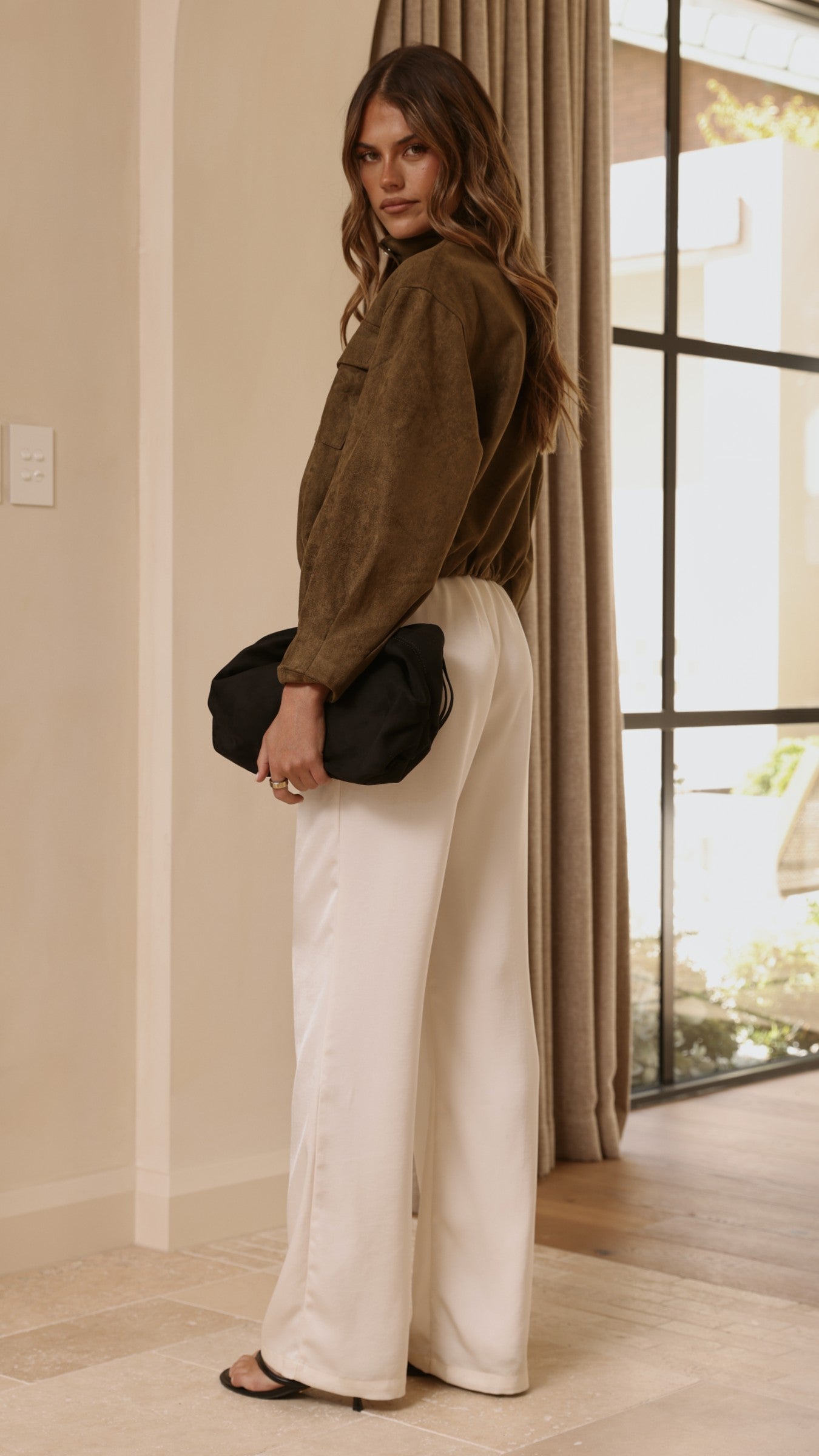 Josh Funnel Neck Jacket - Khaki