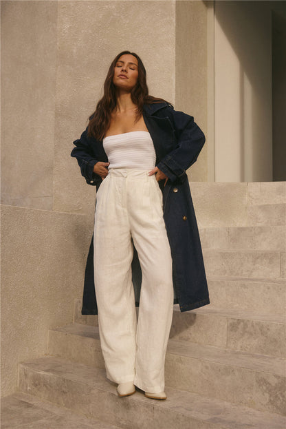 Taylah Trench Coat Denim