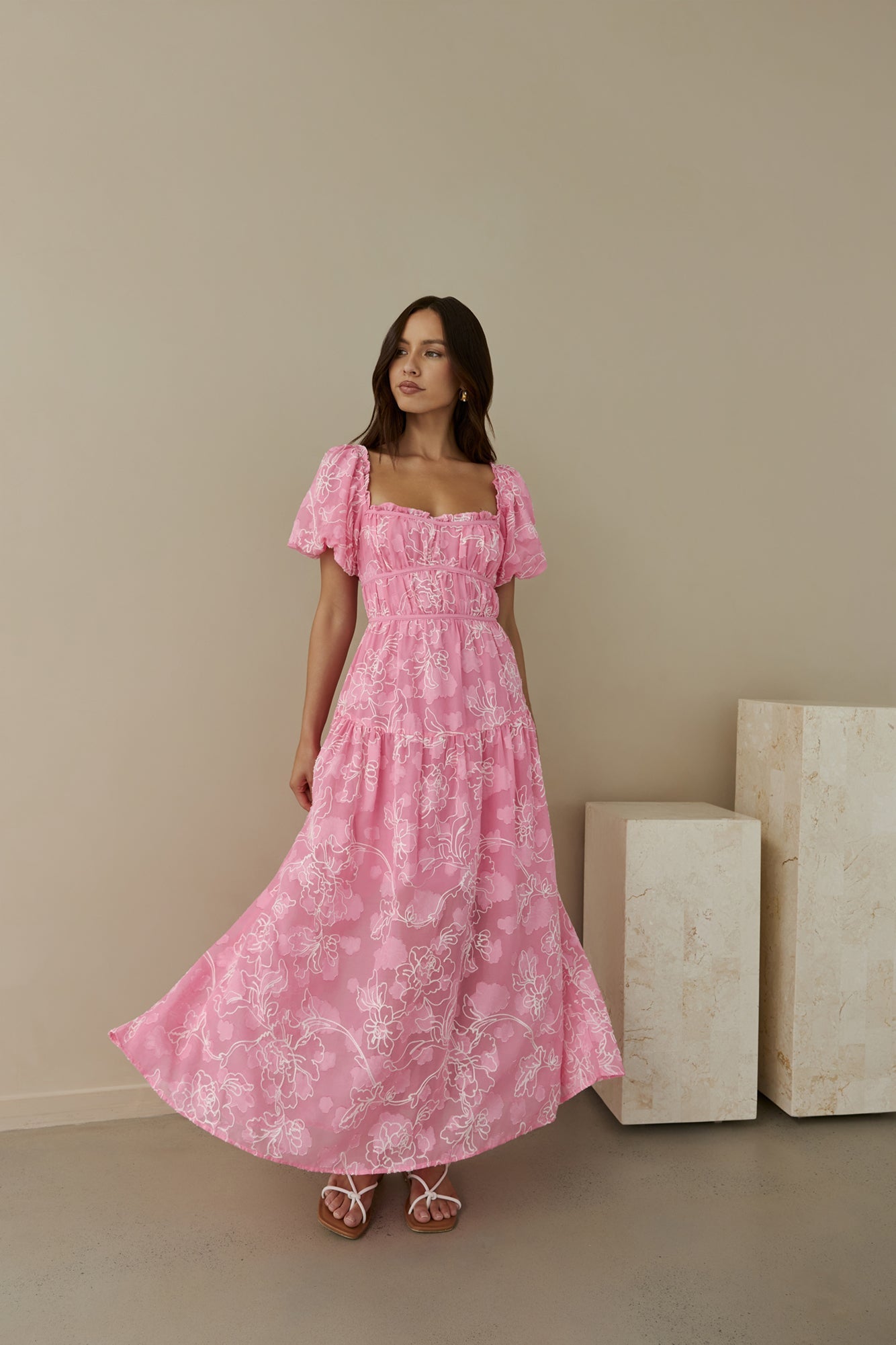Step By Step Maxi Dress Pink