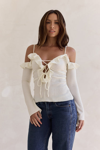 Tonic Of Dreams Long Sleeve Top Cream