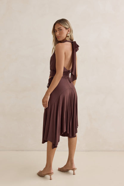 Dreamy Shores Halter Top Brown