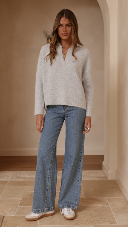 Kouvr Knit Sweater - Grey