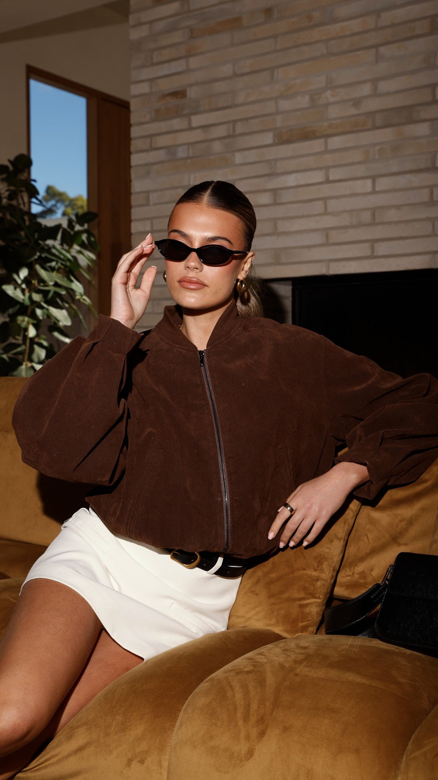 Sloane Bomber Jacket - Dark Chocolate