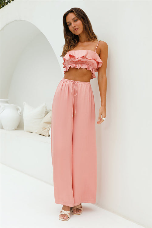 Coral Cove Satin Crop Top Orange